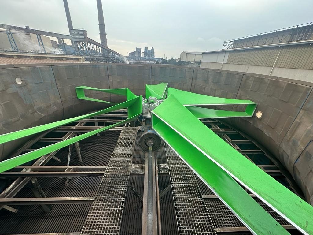 GT Green Fan in a concrete fan stack at an industrial plant